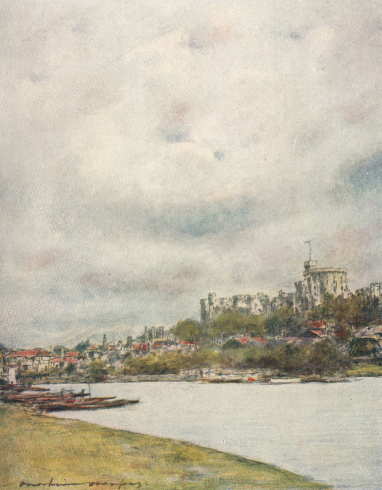 'Windsor' by Mortimer Menpes. Windsor 1906 old antique vintage print picture